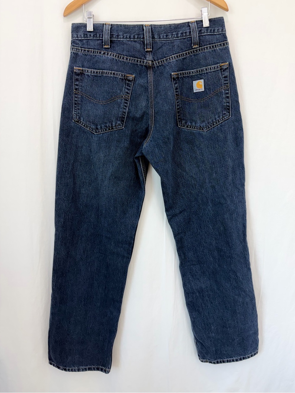 Carhartt 33x32 Holter Relaxed Fit Denim Work Blue Jeans 101483-968 Straight Leg